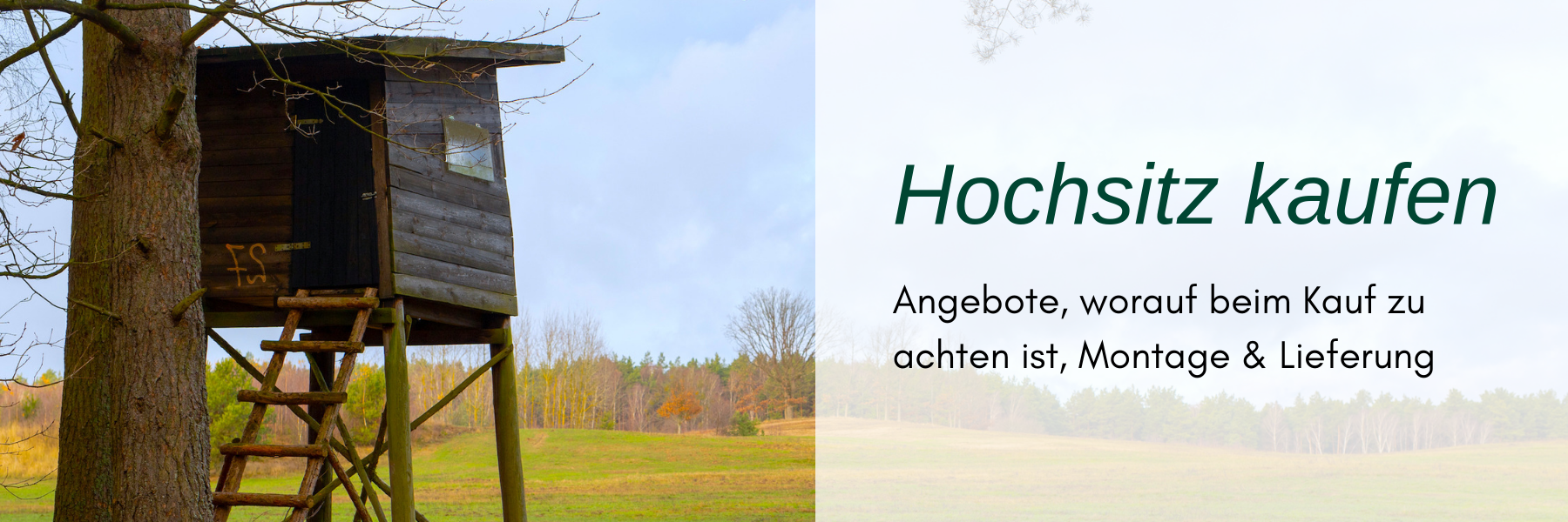 Hochsitz Kaufen Angebote Worauf Beim Kauf Zu Achten Ist Montage Und Lieferung Jagdjunger