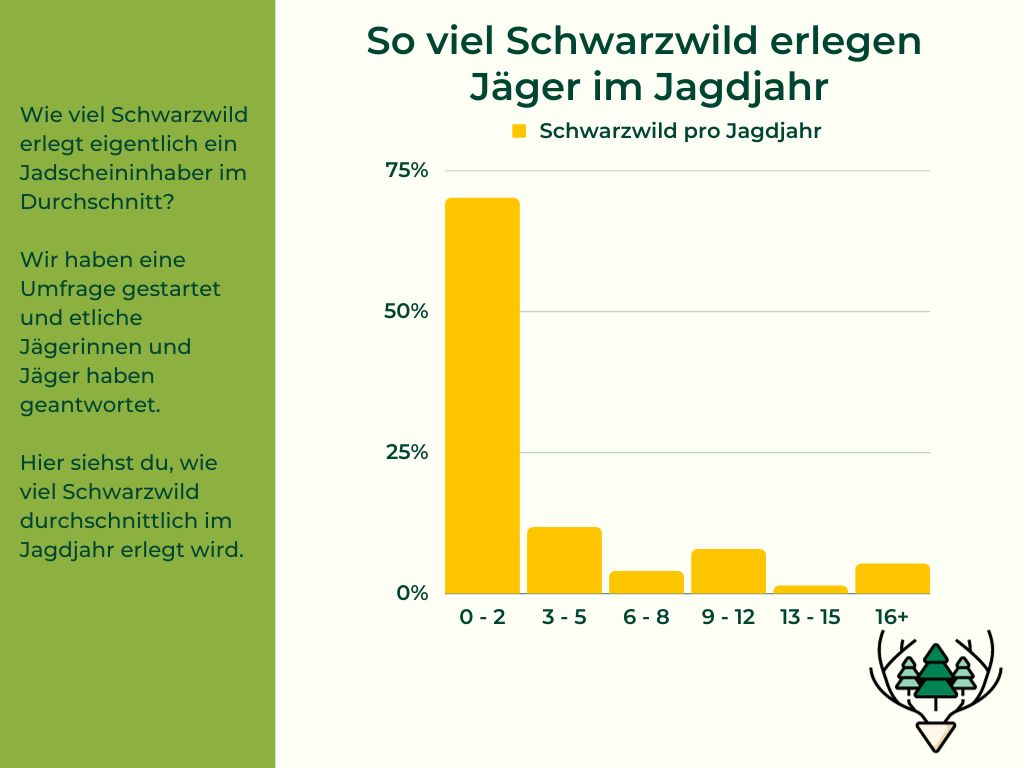 So viel Schwarzwild erlegt der Jäger in Deutschland