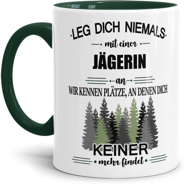Herz & Heim Personalisierte Jäger-Tasse – Mit Namen, 300 Ml