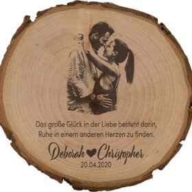 Baumscheibe mit Fotogravur
